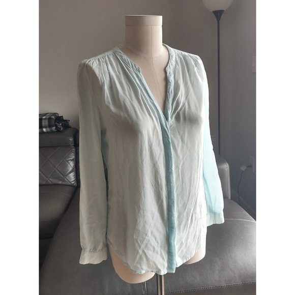 Old Navy Light Turquoise Blouse - Picture 1 of 6